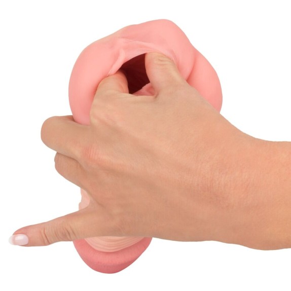 MASTURBATORE E PROLUNGA PER IL PENE CON BASE A VAGINA NATURE SKIN