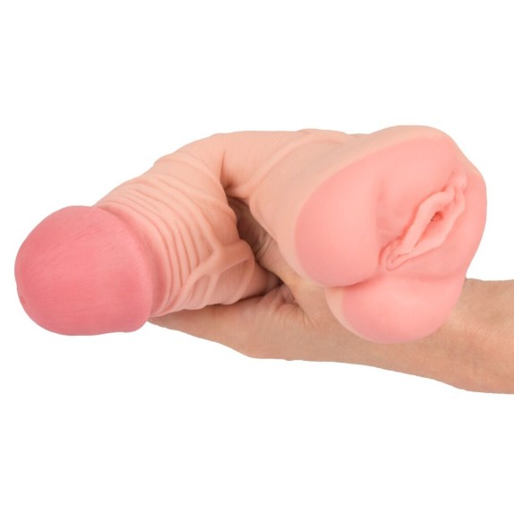 MASTURBATORE E PROLUNGA PER IL PENE CON BASE A VAGINA NATURE SKIN