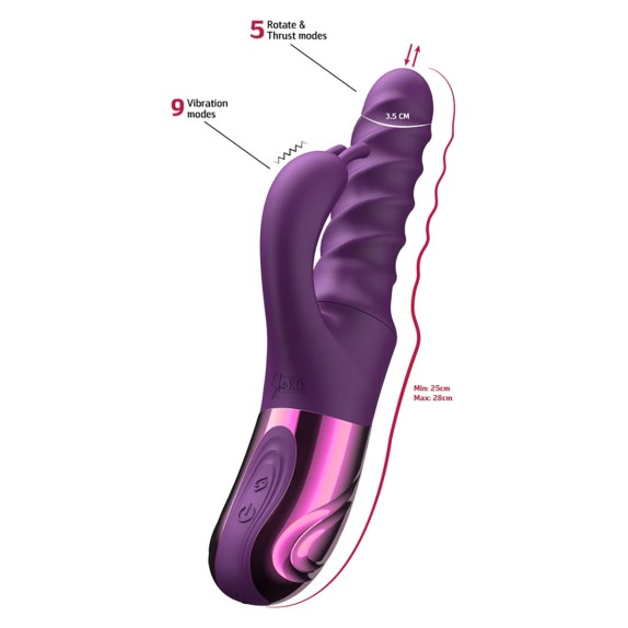 VIBRATORE SWIRL RABBIT CON MOVIMENTO SU E GIÙ E VIBRAZIONE
