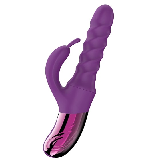 VIBRATORE SWIRL RABBIT CON MOVIMENTO SU E GIÙ E VIBRAZIONE