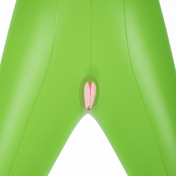 ALIEN BAMBOLA GONFIABILE SEXY VERDE CON 3 SENI E 2 FORI PENETRABILI
