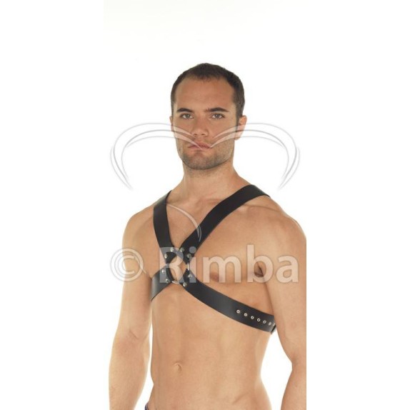 HARNESS IN PELLE REGOLABILE CON CINGHIE REGOLABILI E 