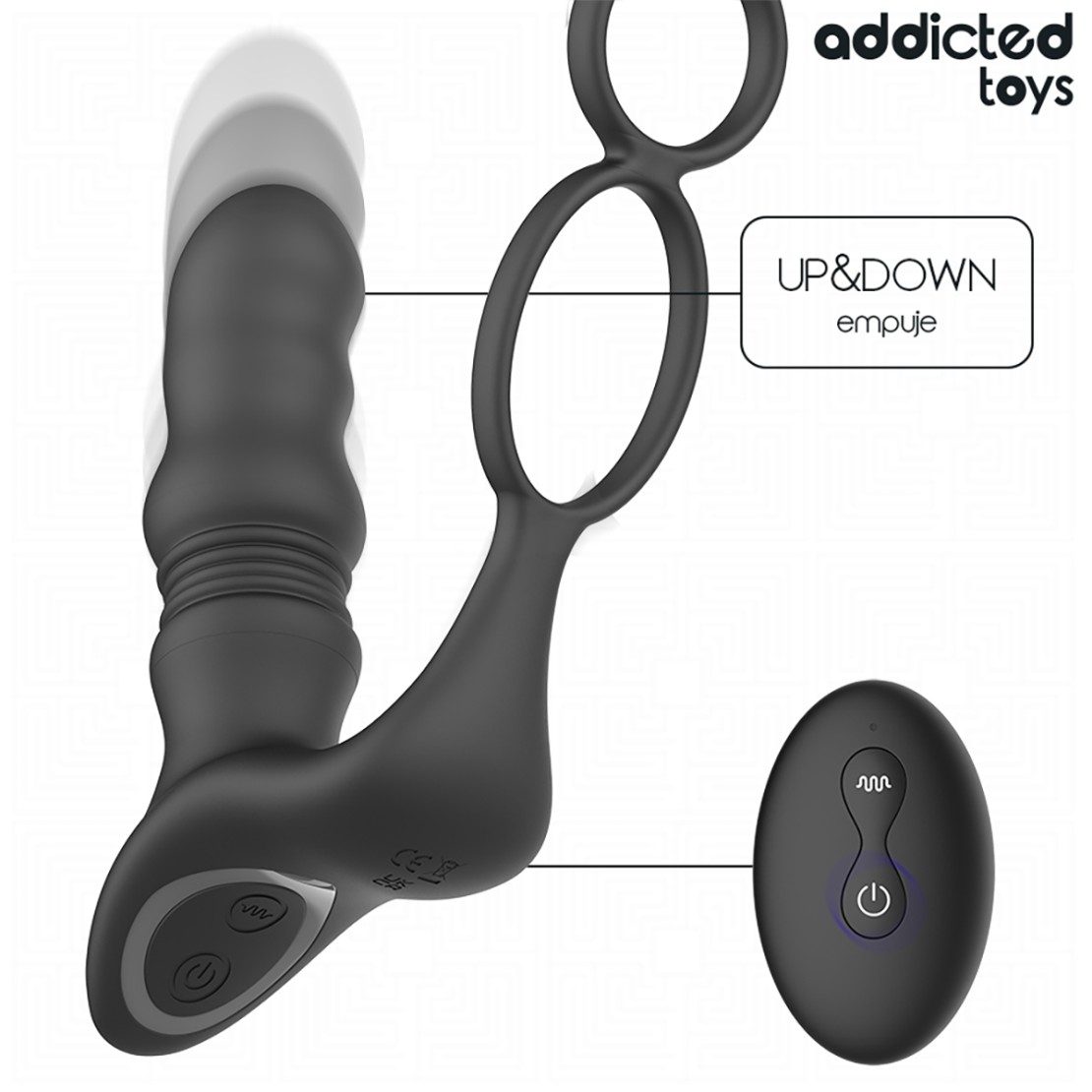 PLUG ANALE PROSTATICO CON ANELLO E MOVIMENTO A...