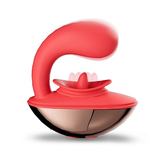 VIBRATORE DOPPIO CON APP PER PUNTO G E LINGUA STIMOLA CLITORIDE RONDY