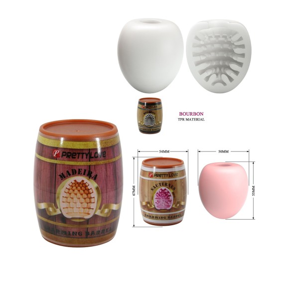 OVETTO MASTURBATORE PER UOMO IN BARILE SEX TOY CHARMING BARREL PRETTY LOVE