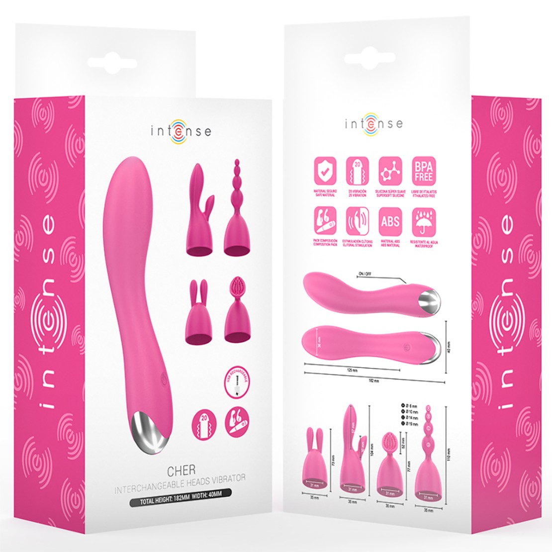 CHER VIBRATORE CON TESTINE INTERCAMBIABILI SEX...