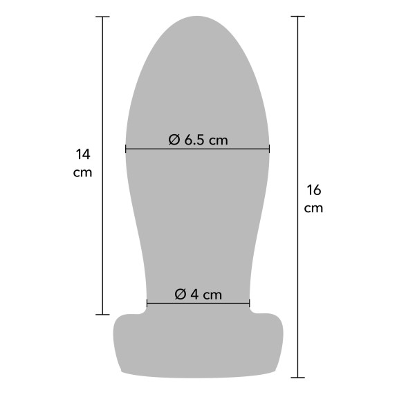 PLUG ANALE L IN SILICONE MORBIDO E SOFFICE LUNGO 16 CM OTTIMO PER STRETCHING ANALE E FISTING