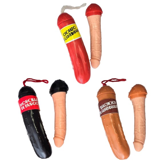 GADGET A FORMA DI SALAME CON PENE ALL'INTERNO SCHERZO PER FESTE, COMPLEANNI E NUBILATO
