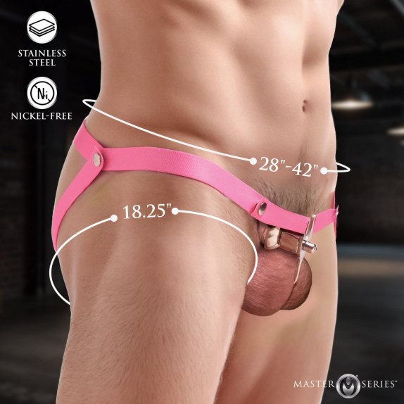 CINTURA DI CASTITÀ SISSY VICE PUSH-IN PER UOMO DOPPIO CINTURINO REGOLABILE