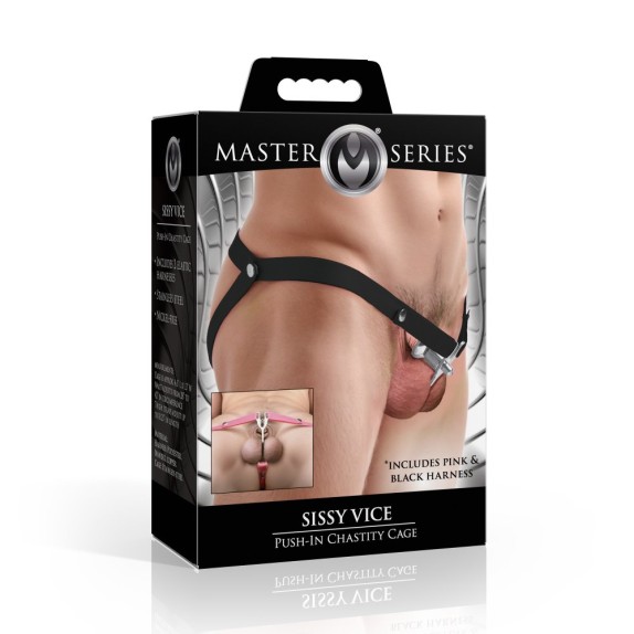 CINTURA DI CASTITÀ SISSY VICE PUSH-IN PER UOMO DOPPIO CINTURINO REGOLABILE