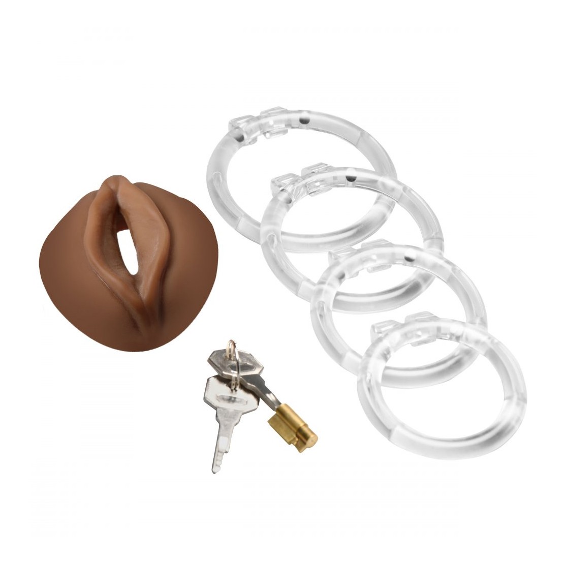 CINTURA DI CASTITÀ PER UOMO A FORMA DI VAGINA...