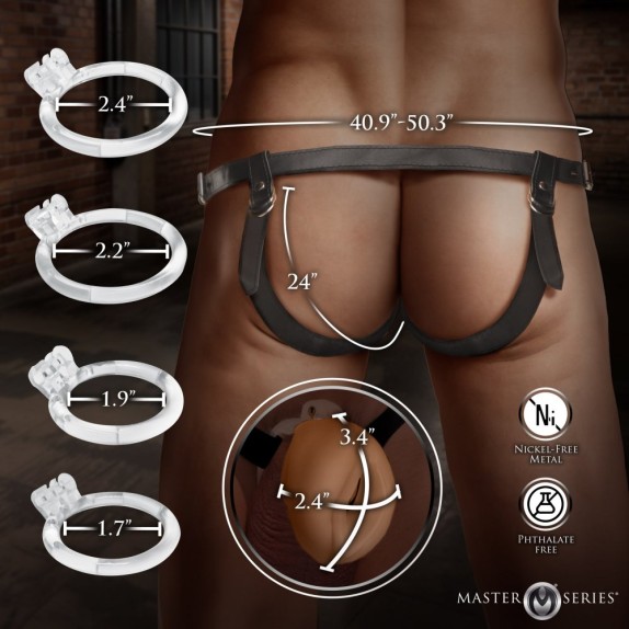 CINTURA DI CASTITÀ PER UOMO A FORMA DI VAGINA MULATTA CON CINTURINO