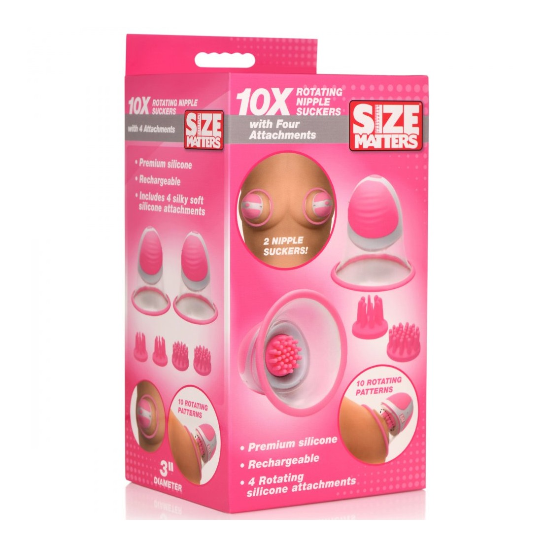 POMPETTE NIPPLE SUCKER CON 4 TESTINE ROTANTI E...