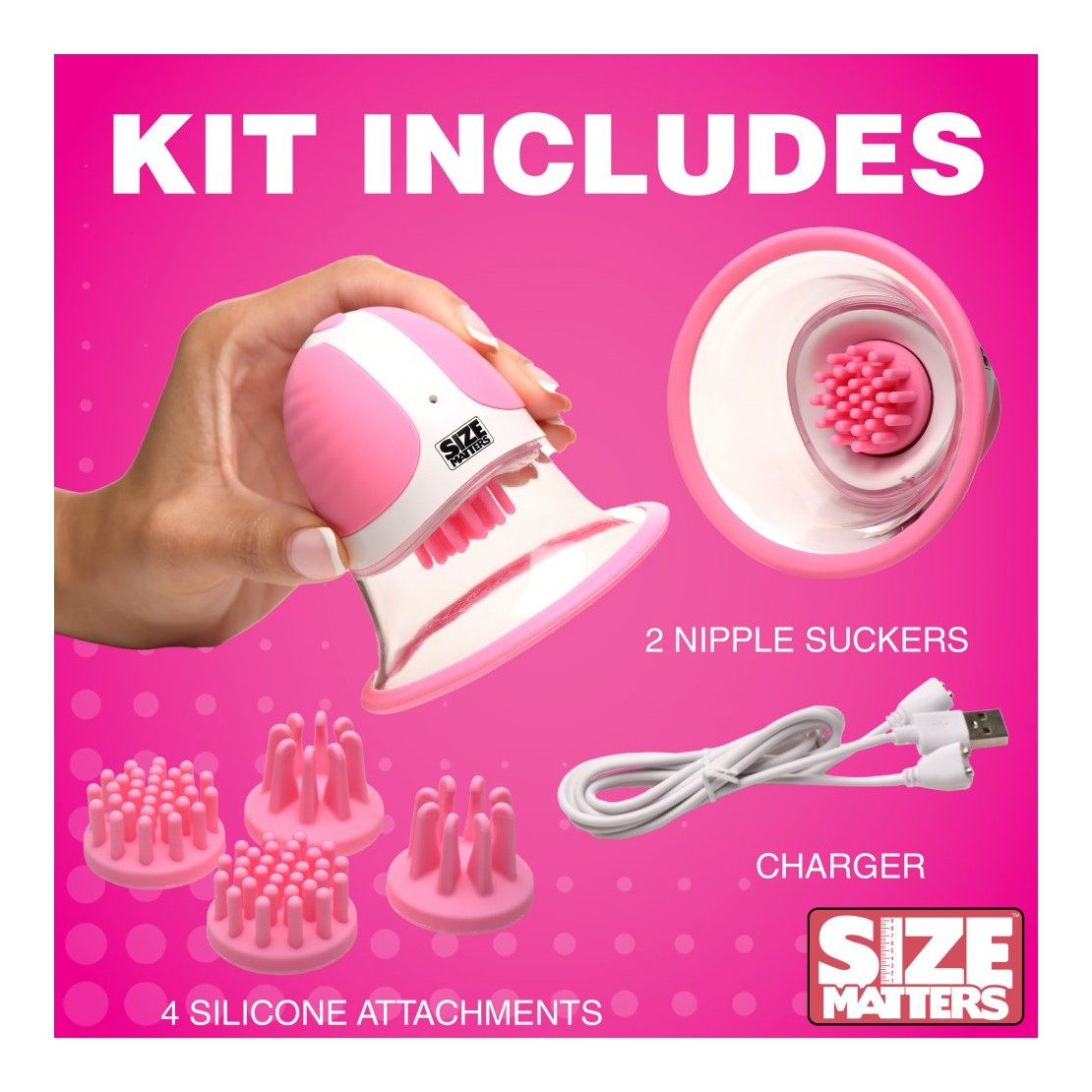 POMPETTE NIPPLE SUCKER CON 4 TESTINE ROTANTI E...
