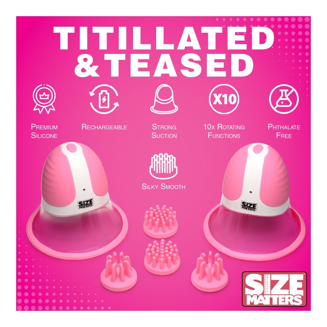 POMPETTE NIPPLE SUCKER CON 4 TESTINE ROTANTI E...