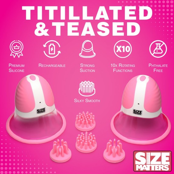 POMPETTE NIPPLE SUCKER CON 4 TESTINE ROTANTI E STIMOLANTI USB