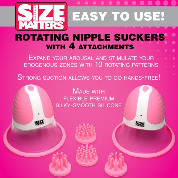 POMPETTE NIPPLE SUCKER CON 4 TESTINE ROTANTI E STIMOLANTI USB