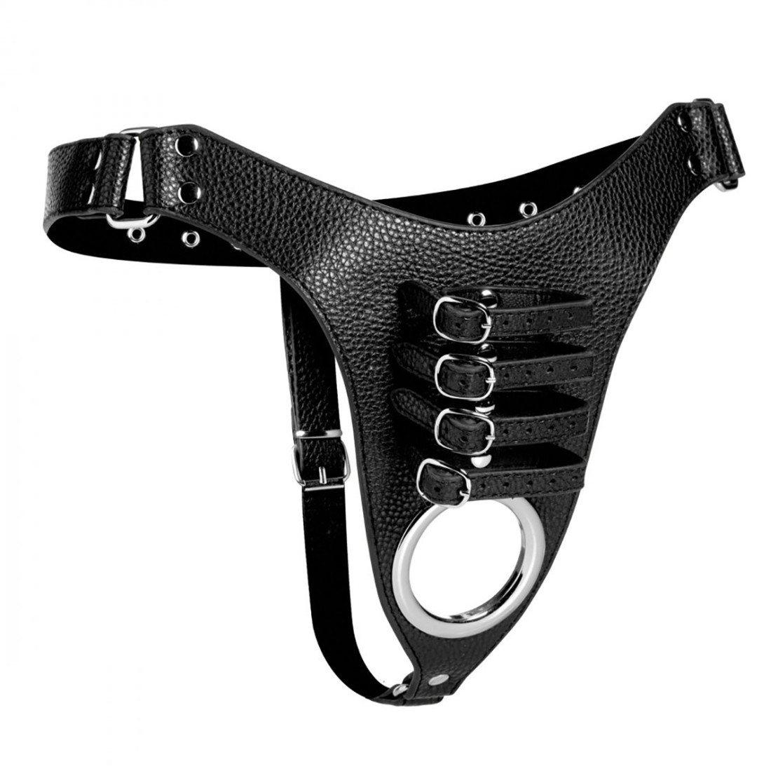 CINTURA DI CASTITÀ HARNESS PER UOMO IN ECOPELLE...