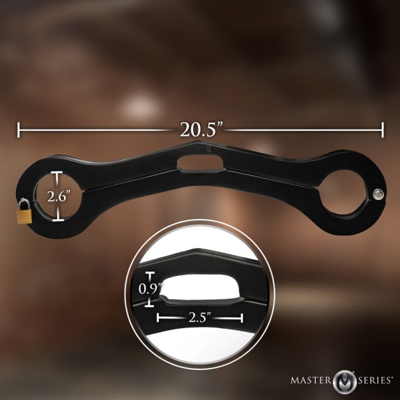 COSTRITTIVO PUNITIVO PER POLSI E TESTICOLI CON LUCCHETTO MASTER SERIES