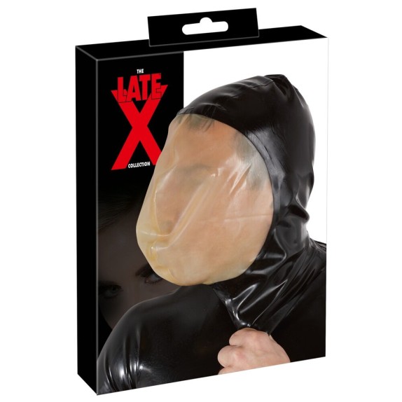 CAPPUCCIO IN LATEX CON SOFFOCAMENTO PER GIOCHI SADOMASO