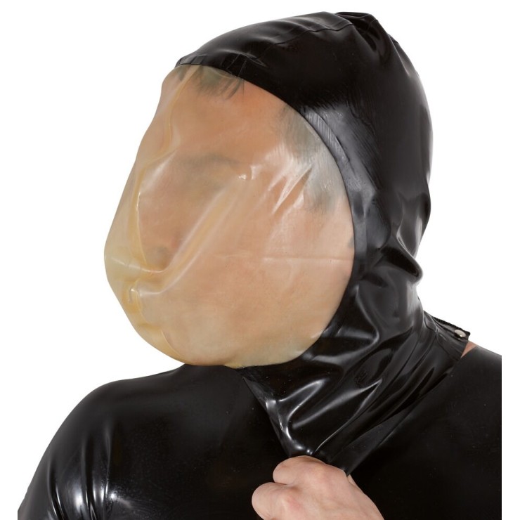CAPPUCCIO IN LATEX CON SOFFOCAMENTO PER GIOCHI SADOMASO