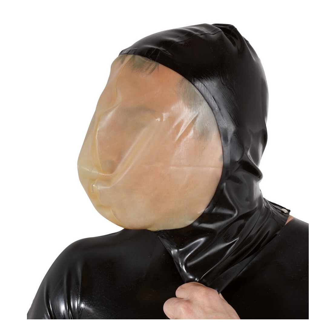 CAPPUCCIO IN LATEX CON SOFFOCAMENTO PER GIOCHI...
