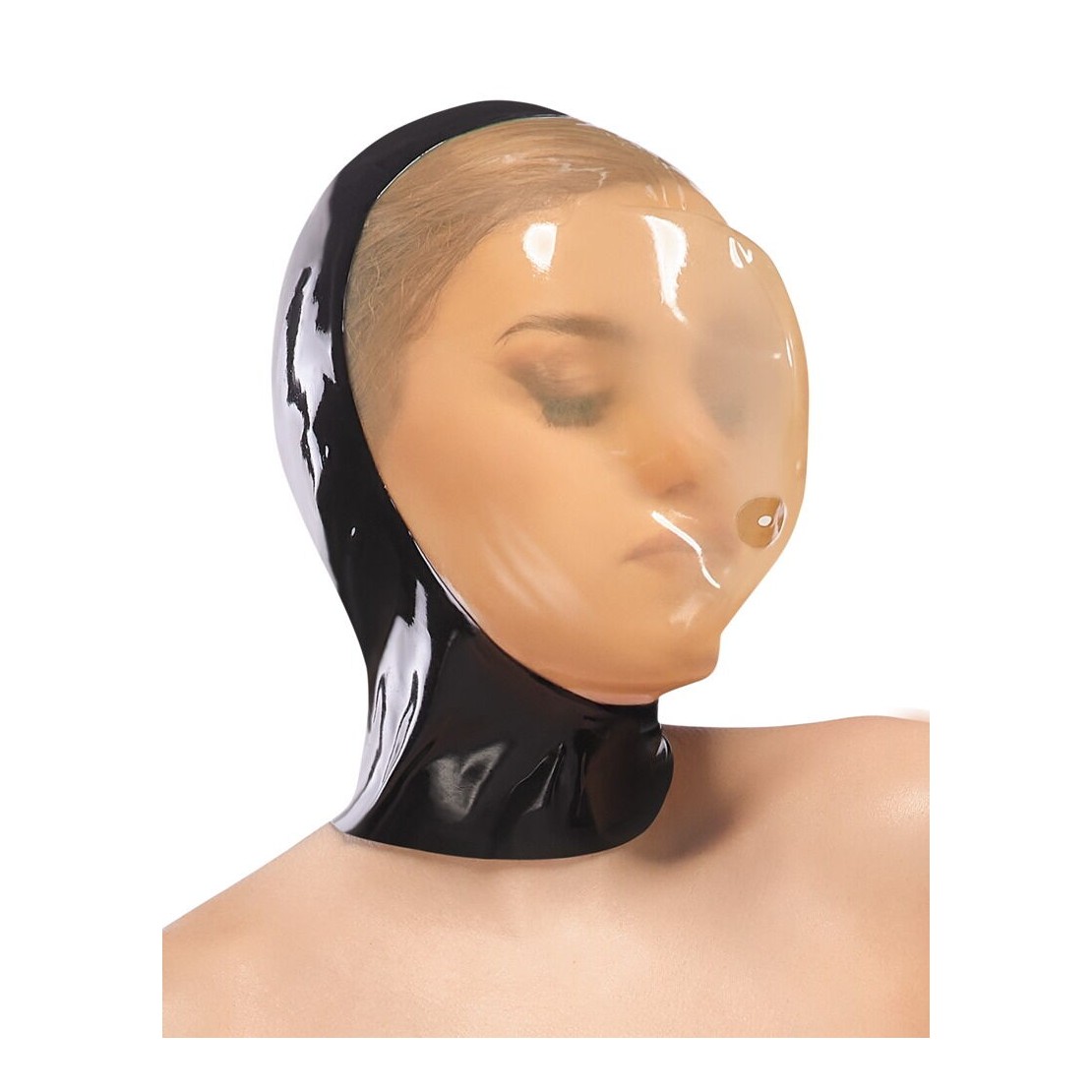 CAPPUCCIO IN LATEX CON SOFFOCAMENTO PER GIOCHI...