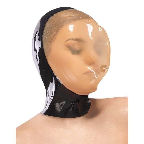 CAPPUCCIO IN LATEX CON SOFFOCAMENTO PER GIOCHI SADOMASO