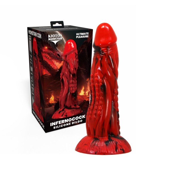 DILDO MONSTAR INFERNOCOCK IN SILICONE CON BASE VENTOSA KIOTOS
