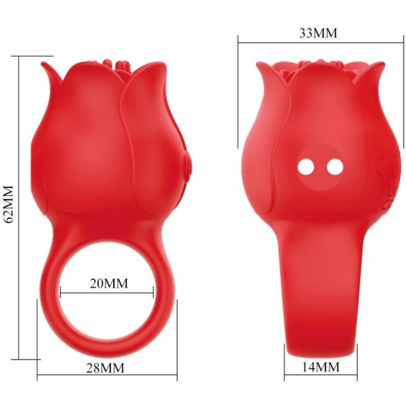 VIBRATORE DA DITO A FORMA DI ROSA CON 10 MODALITA' DI VIBRAZIONE RICARICABILE JAE