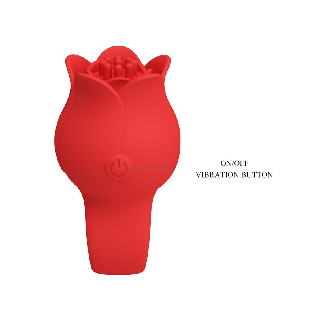 VIBRATORE DA DITO A FORMA DI ROSA CON 10...