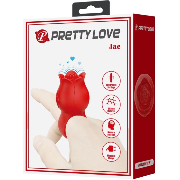 VIBRATORE DA DITO A FORMA DI ROSA CON 10 MODALITA' DI...