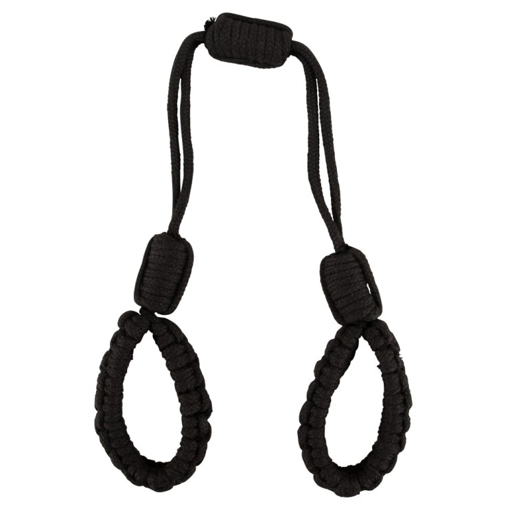 MANETTE IN CORDA NERA IN STILE SHIBARI REGOLABILI E... 2