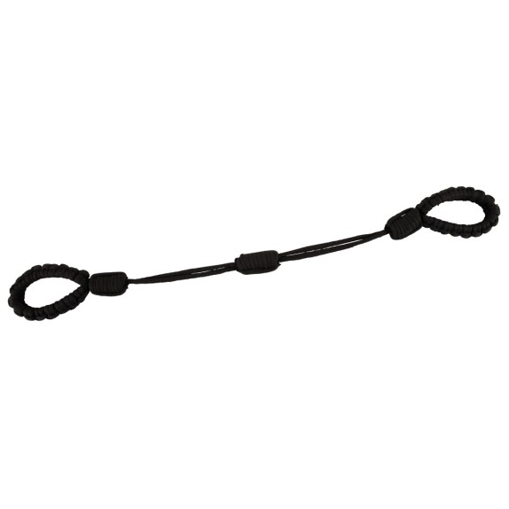 MANETTE IN CORDA NERA IN STILE SHIBARI REGOLABILI E COLLEGATE TRA LORO IN COTONE