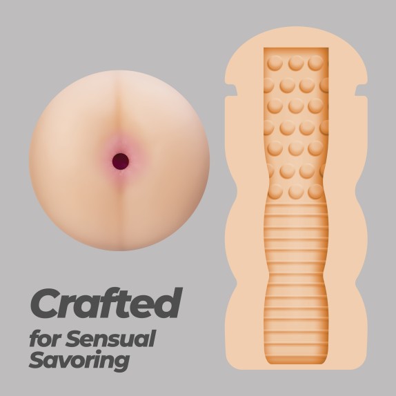 MASTURBATORE A FORMA DI CULETTO CON ANO PENETRABILE FAPPUCCINO HOT BUNS