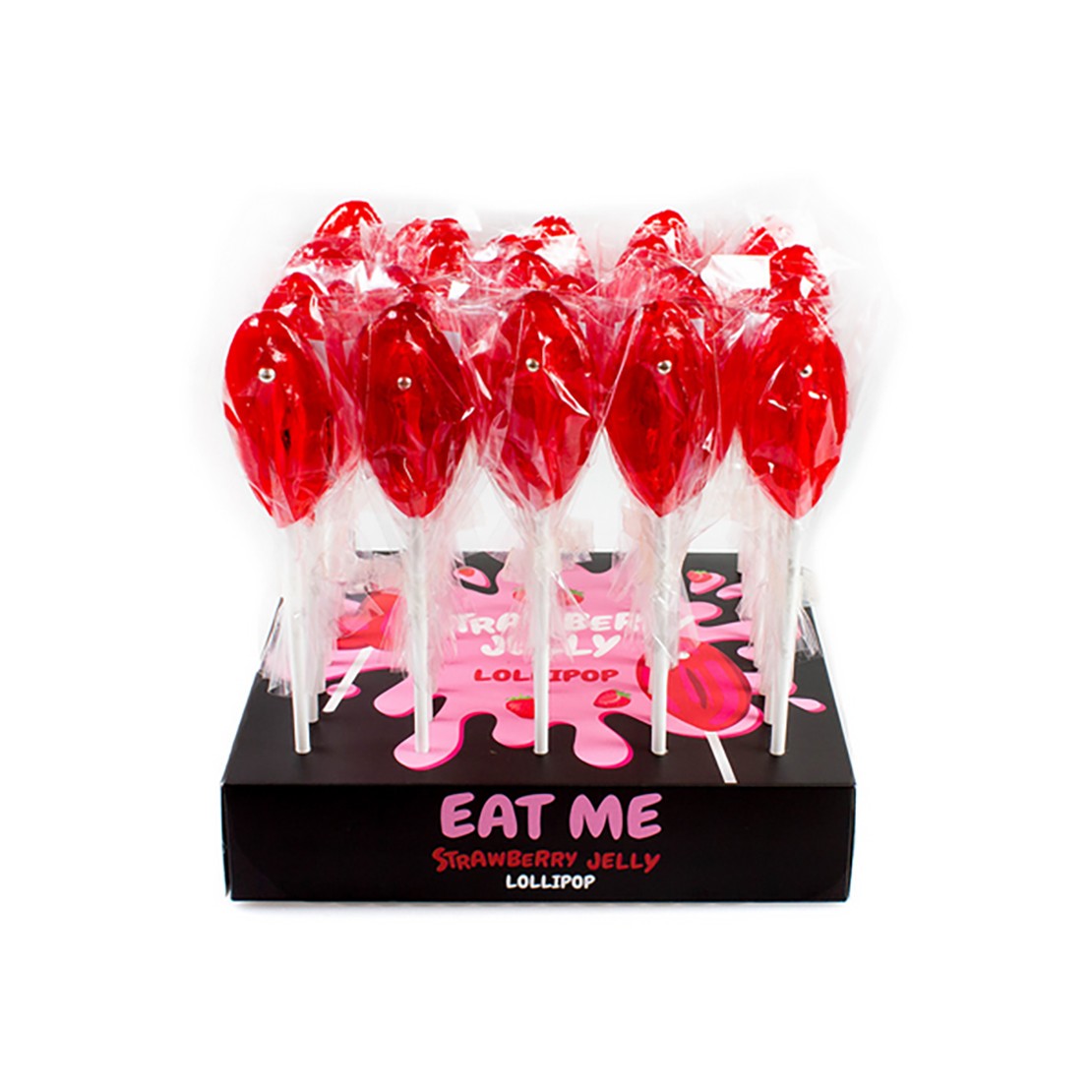 LECCA LECCA ALLA FRAGOLA FORMA DI VAGINA ROSSA...