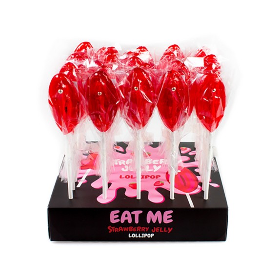 LECCA LECCA A FORMA DI VAGINA ROSSA GADGET SCHERZOSO COMMESTIBILE