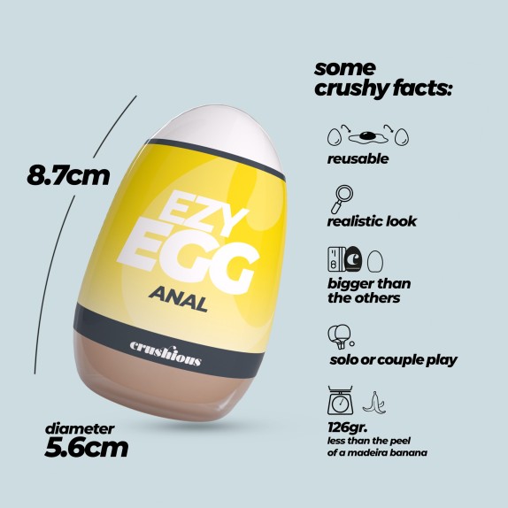 OVETTO MASTURBATORE THE EZY EGG A FORMA DI ANO REALISTICO