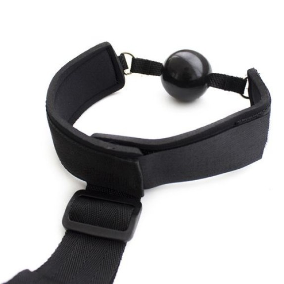 COSTRITTIVO BONDAGE SEXY + GAG PER GIOCHI SADOMASO BLACK RESTRAINT