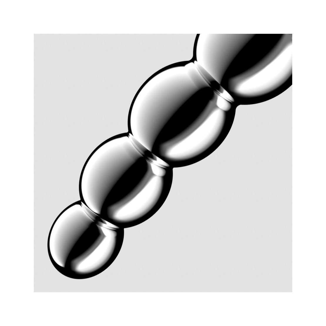 DILDO DOPPIO IN ACCIAIO INOX CON PALLINE & PER...