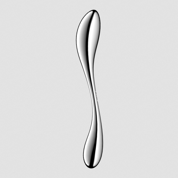 DILDO DOPPIO XXL IN ACCIAIO INOX LISCIO ANCHE PER TEMPERATURE PLAY STAR FORCE 3 SATISFYER