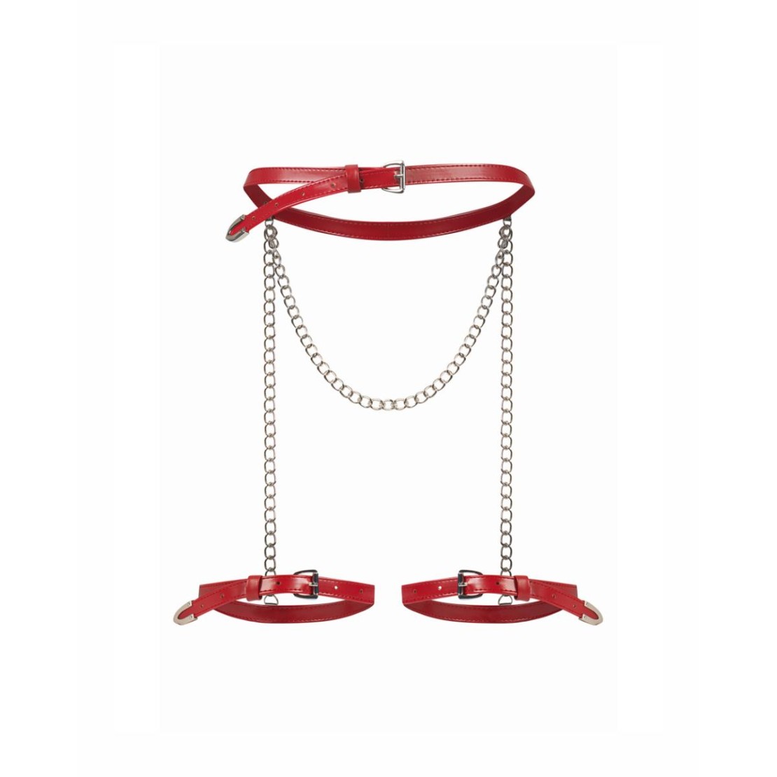 HARNESS ROSSO PER FIANCHI E COSCE REGOLABILE...