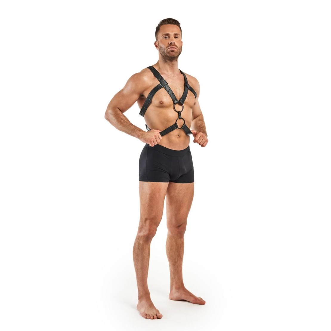 HARNESS PER UOMO IN SIMILPELLE REGOLABILE CON...
