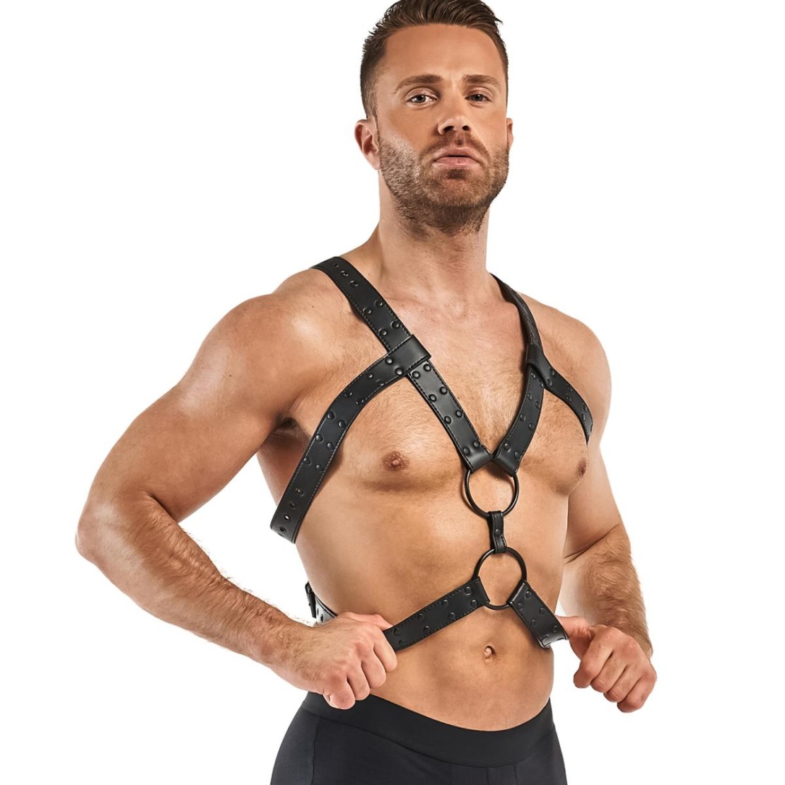 HARNESS PER UOMO IN SIMILPELLE REGOLABILE CON...