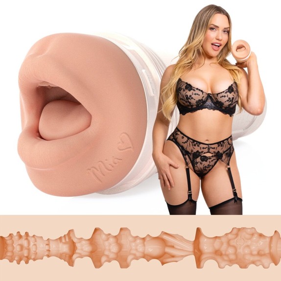 MIA MALKOVA FLESHLIGHT MASTURBATORE UOMO A FORMA DI BOCCA