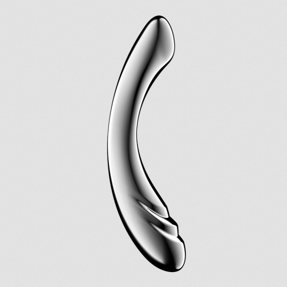 DILDO DOPPIO IN ACCIAIO INOX CON RILIEVI PER GIOCHI DI TEMPERATURA PURE GRAVITY 3 SATISFYER