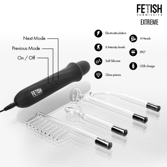 copy of D-244817 (Rif.)  8435565959821 (EAN-13) FETISH SUBMISSIVE - HIGH FREQUENCY ELECTROSTIMULATION WAND