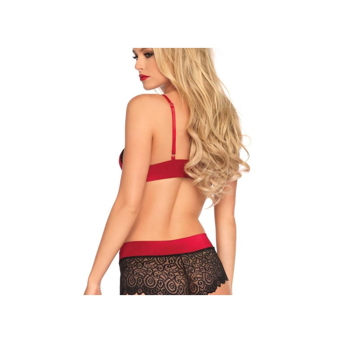 COMPLETO INTIMO SEXY PER DONNA IN MORBIDO PIZZO