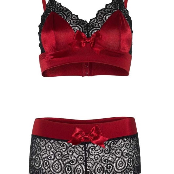 COMPLETO INTIMO SEXY PER DONNA IN MORBIDO PIZZO