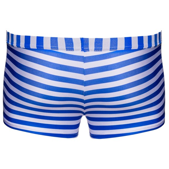 BOXER A RIGHE CON CERNIERA APRIBILE E POLSINI BIANCHI COSTUME DA MARINAIO SEXY